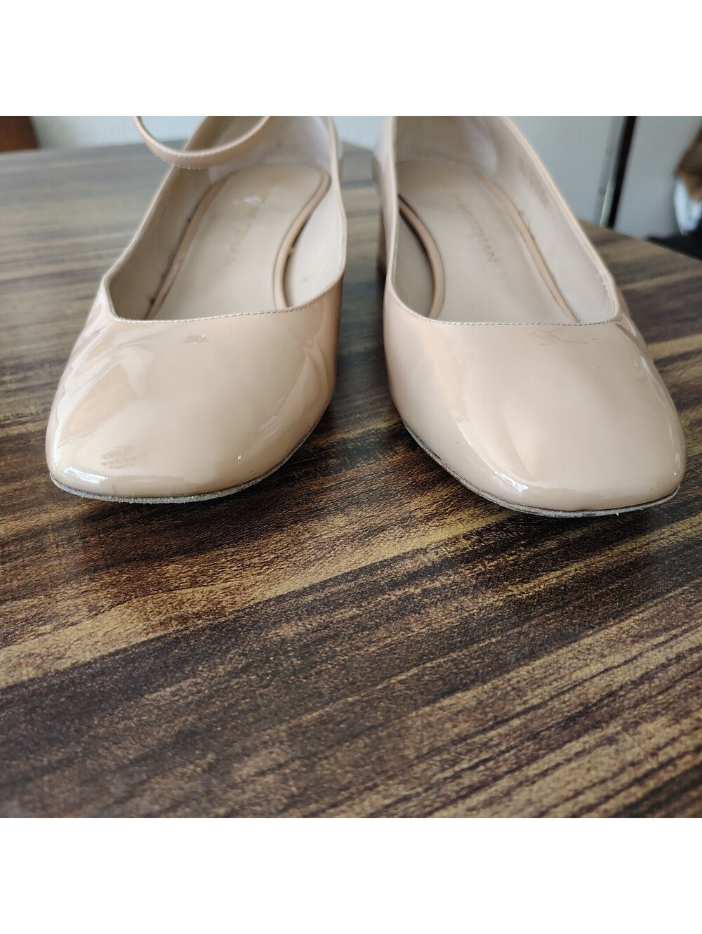 Stuart Weitzman Jane Ankle-Strap Pumps patent leather 9 B